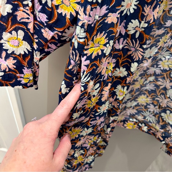 Madewell Floral Open Front Light Weight Kimono- Lg - Picture 3 of 8
